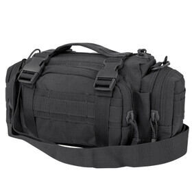 Condor Deployment Bag in Black features a sturdy web carrying handle
